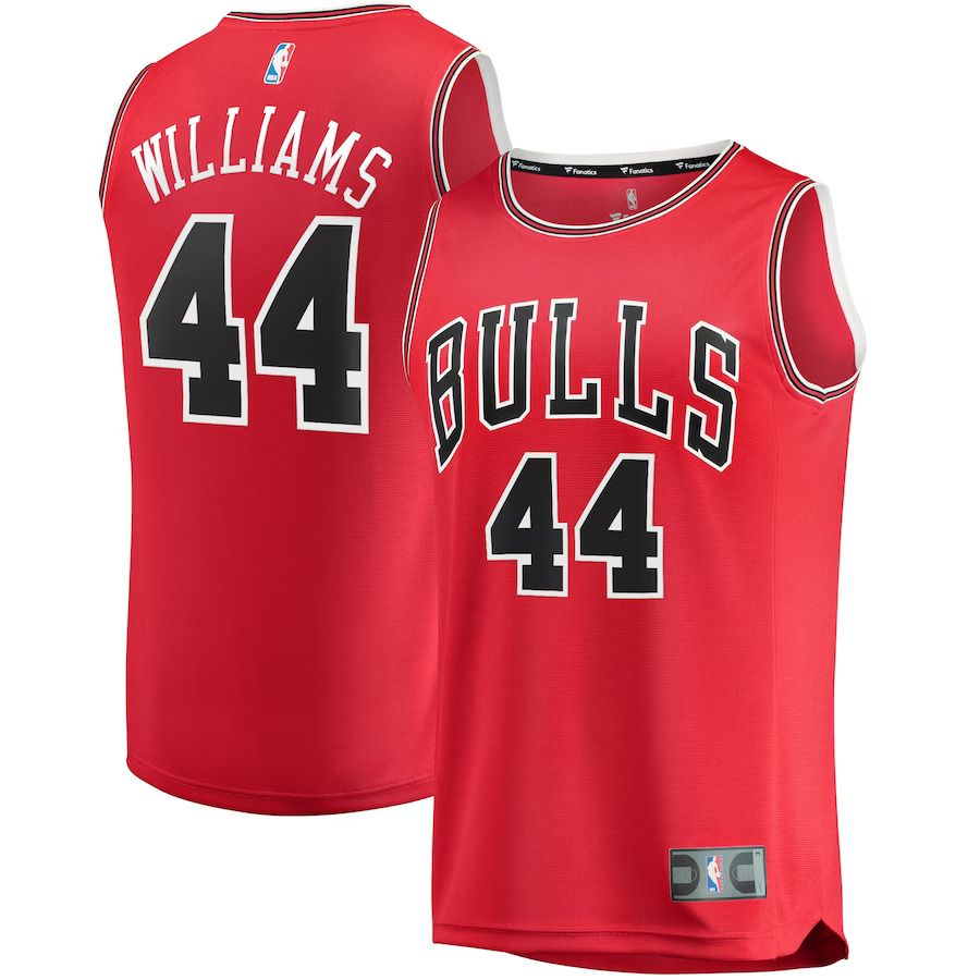 Men Chicago Bulls #44 Patrick Williams Fanatics Branded Red Fast Break Replica NBA Jersey
